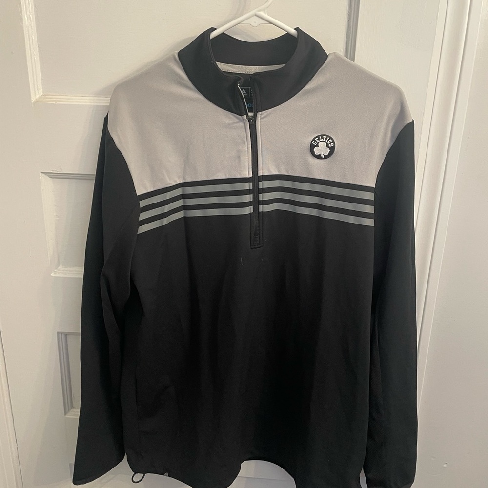Boston Celtics Adidas Black and Gray Climacool Pullover